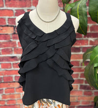 Isle Apparel - Women's Midnight Ruffle Charm Tank