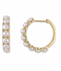 R.H. Macy & Co. Fine Jewelry - Women's Pearl 1/2" Hoop Earrings