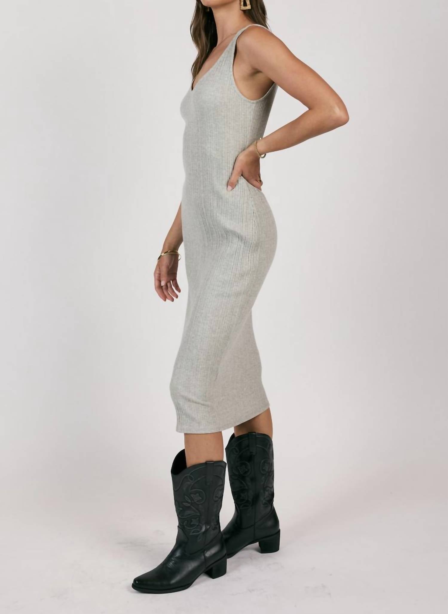Sage The Label - Take A Walk Ribbed Knit Top And Dress Set