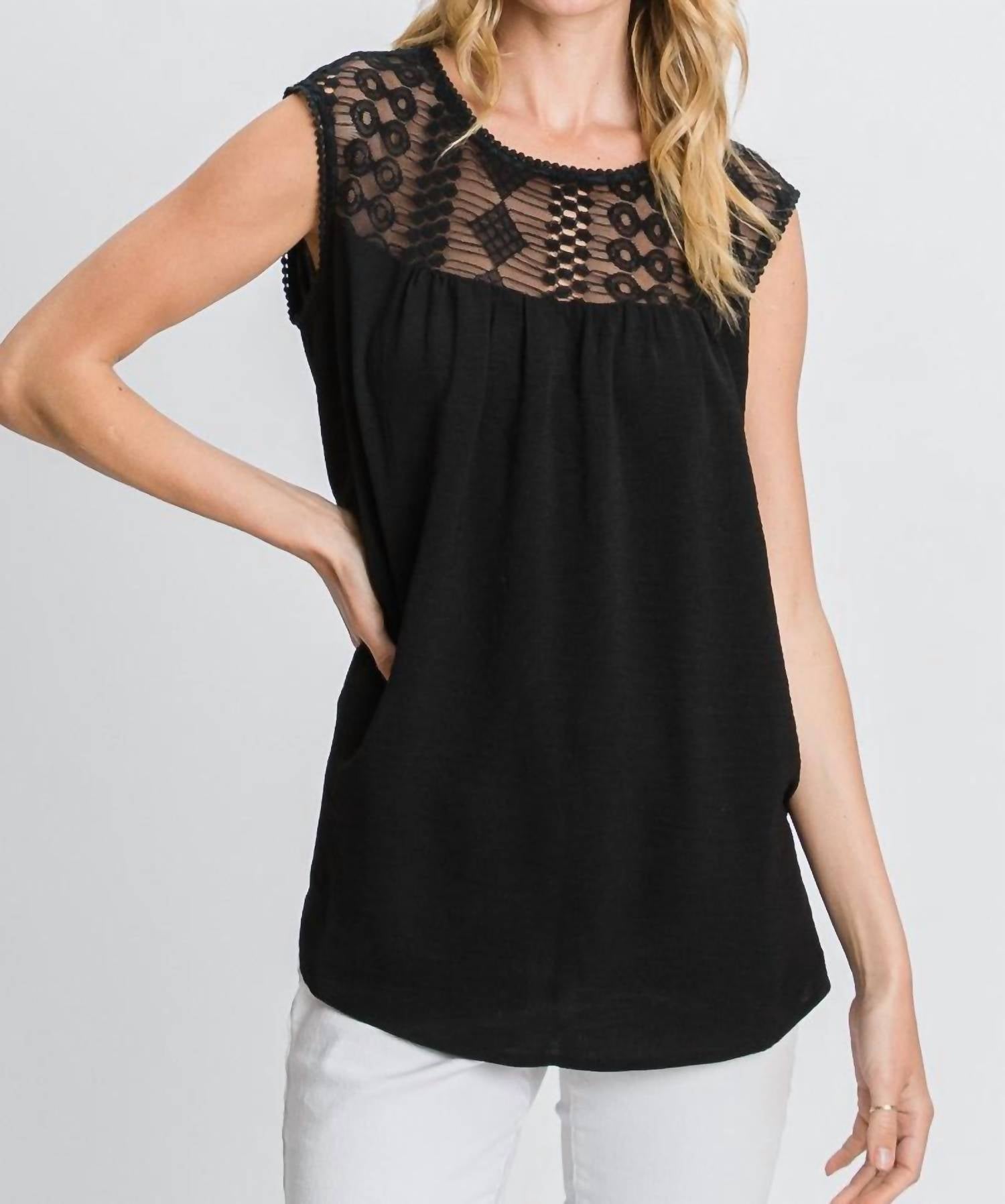 Hailey & Co - Sleeveless Laced Top