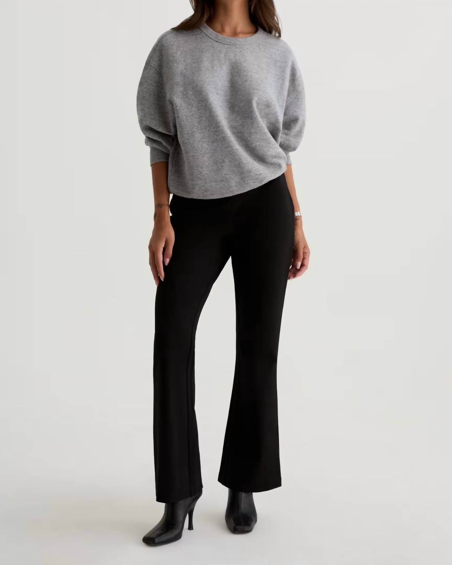 AG Jeans Salma 360 Pull On Flare Pant in black - women's pants