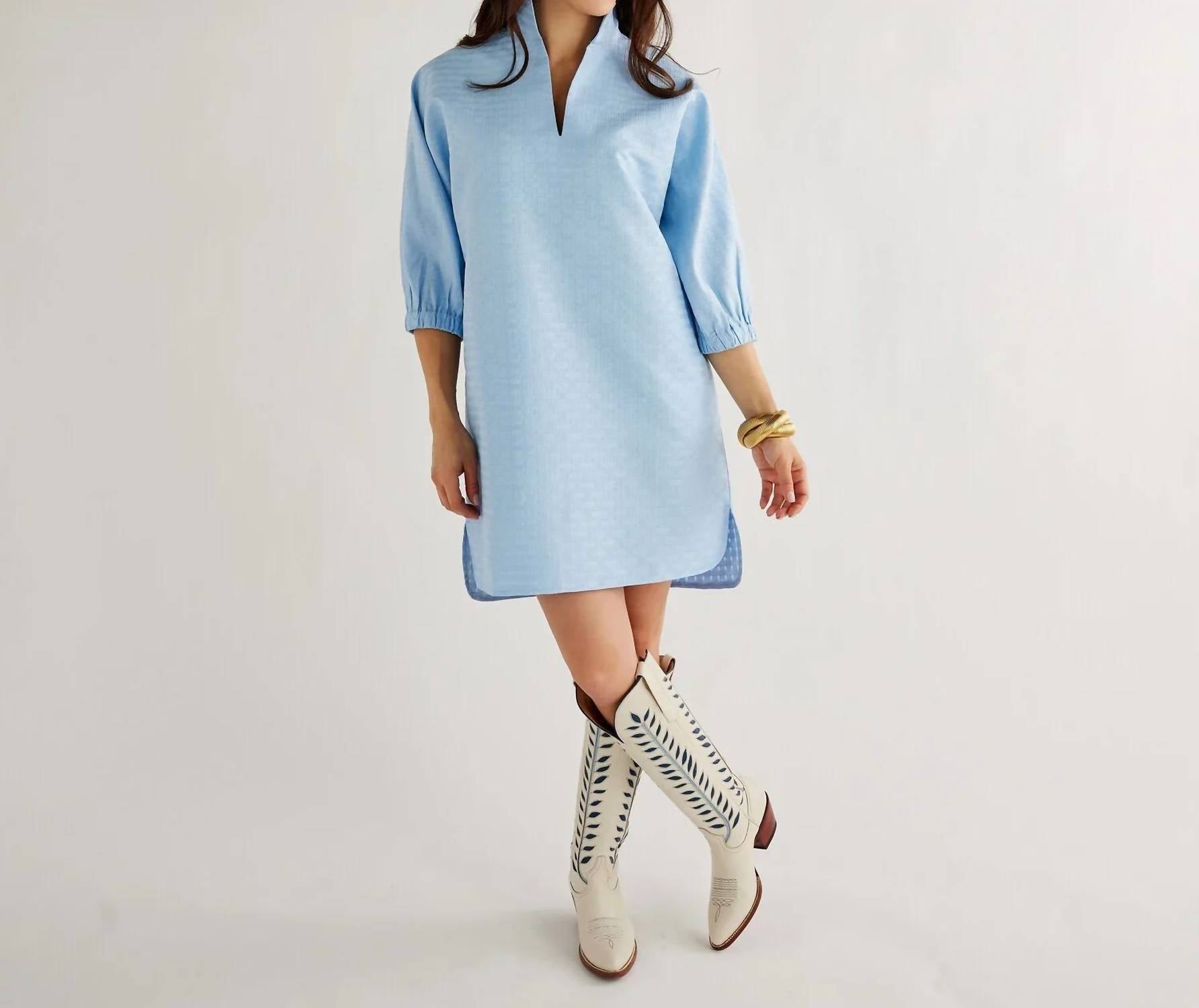 Caryn Lawn - Betsy Collared Jacquard Dress