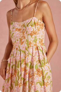 Strut & Bolt - Parisian Tulip Floral Midi Dress