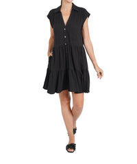 Love Token - Karla Linen Blend Short Shirtdress