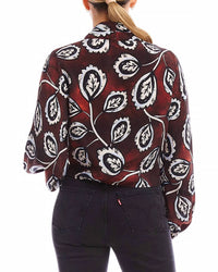 Fifteen Twenty - Scarlet Long Sleeve Tie Front Top