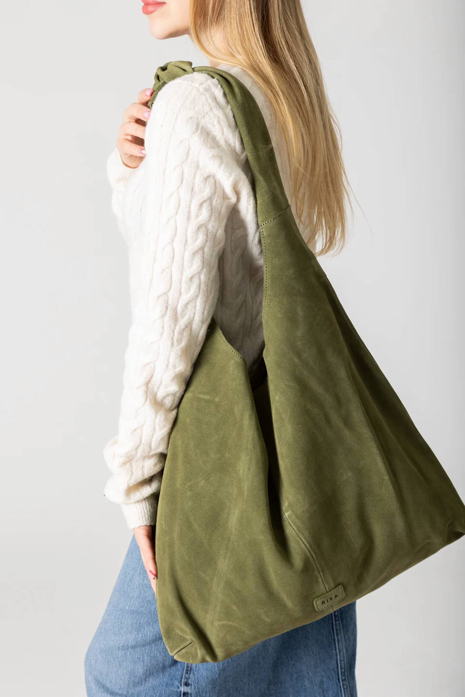 Risa - Women's Knot Suede Tote