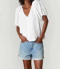 Velvet By Graham & Spencer - Mai Corduroy Puff Top