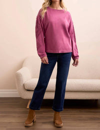 Tribal - Special Wash Drop Shoulder Sweatshirt