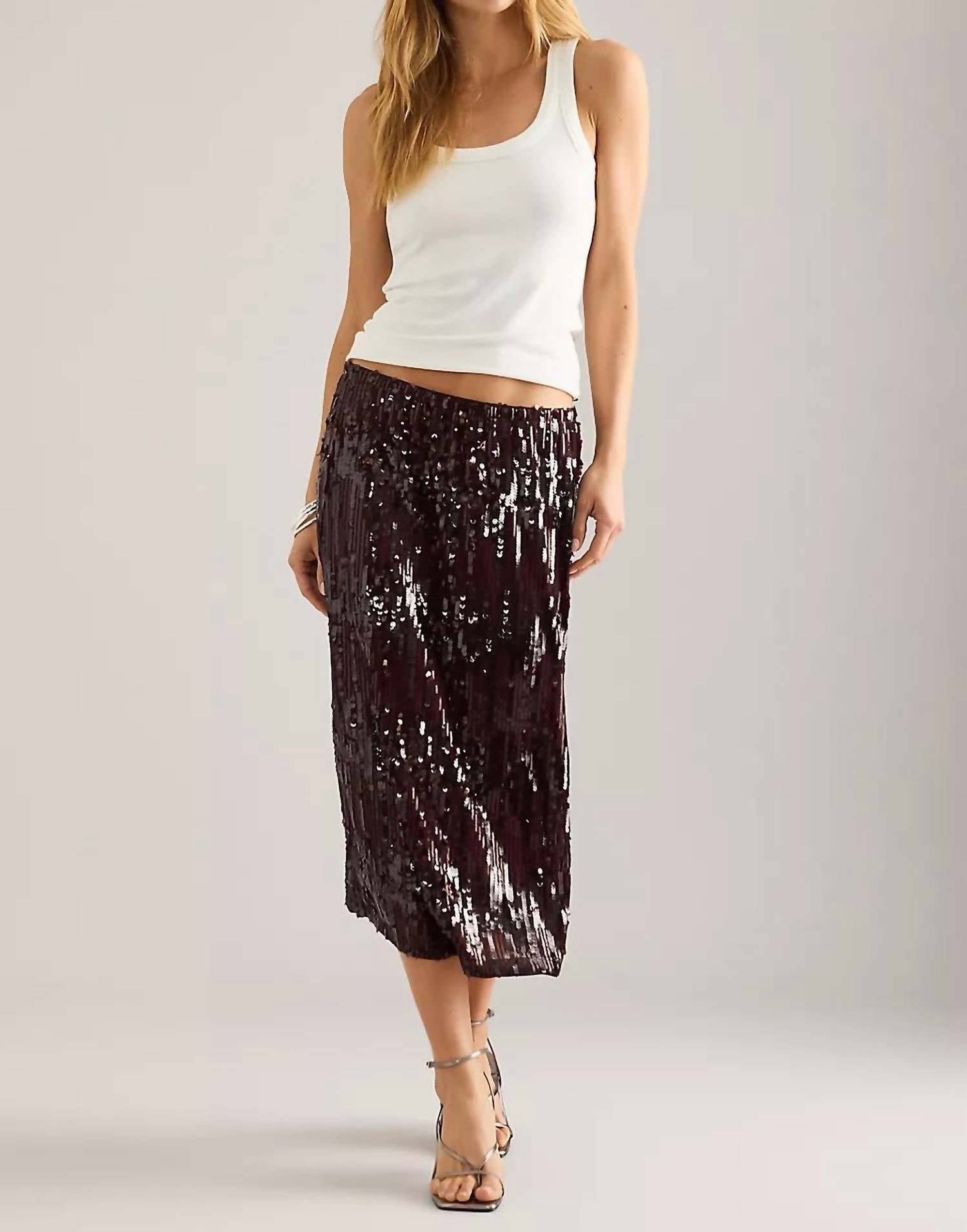 BAUM UND PFERDGARTEN Jaino Midi Skirt in purple - women's skirt - alternate view