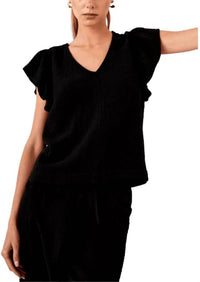 Rails - Lela Flutter Sleeve Organic Cotton Gauze Top