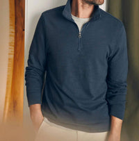 Faherty - Sunwashed Slub Quarter Zip Pullover