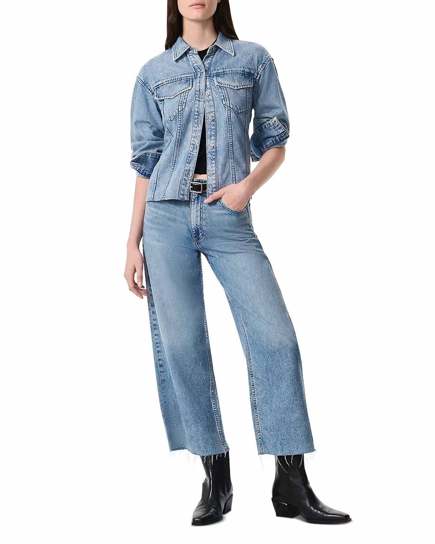 Rag & Bone - Featherweight Andi High-rise Wide Leg Jeans