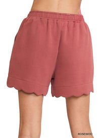 Umgee - Luxeknit Scalloped Shorts