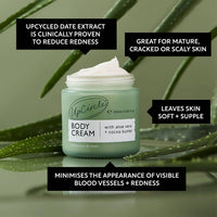 Upcircle - Vegan Body Cream With Aloe Vera and Cocoa Butter For Dry Skin