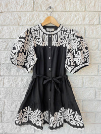 Sea - Women's Agathe Applique Puff Sleeve Mini Dress