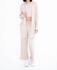 Mono B - Lounge Open Front Terry Cardigan
