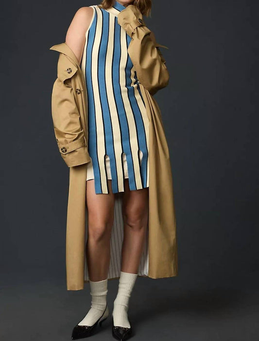 Eva Franco - Mock Neck Sleeveless Mini Dress