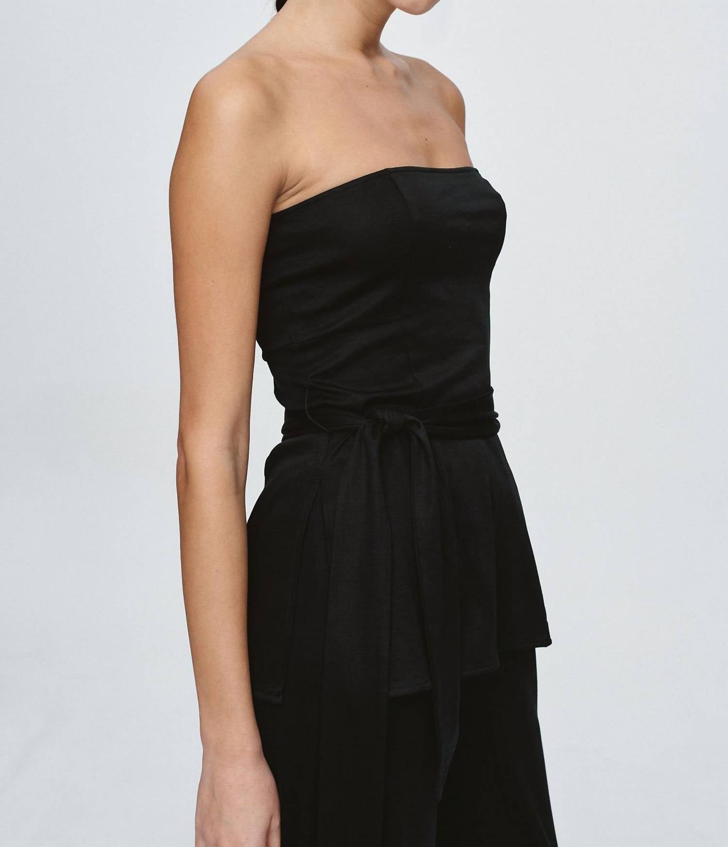 Marle Bruno Bodice Top in black - women's blouse - detail view