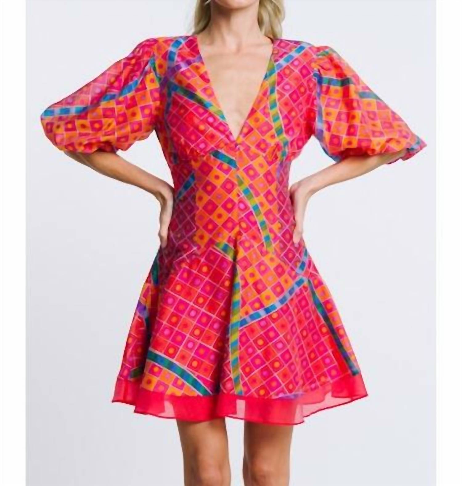 Ciebon - Geo Brights Mini Dress