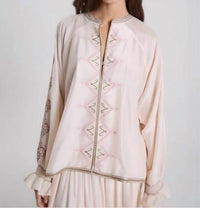Maria Cher Lombard Hale Long Sleeve Blouse in ecru - women's blouse