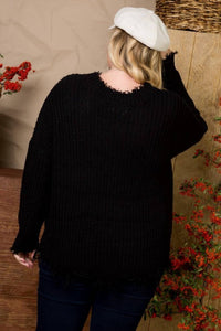 Mainstrip - Frayed Zig Zag Sweater