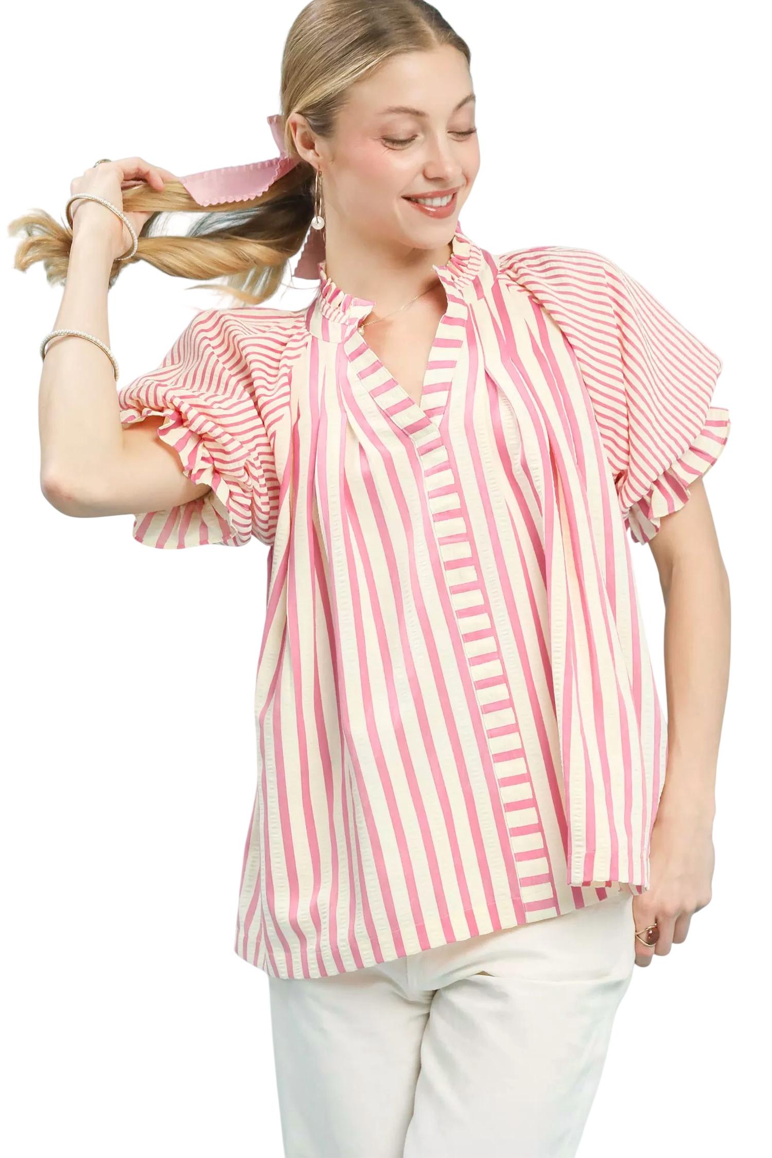 Umgee - Sweet Southern Stripe Top