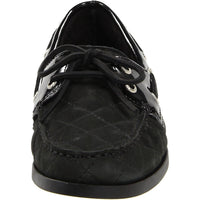 Sebago Women's Coast Two Eye Quilted Boat Shoes in black - women's flats - view 4