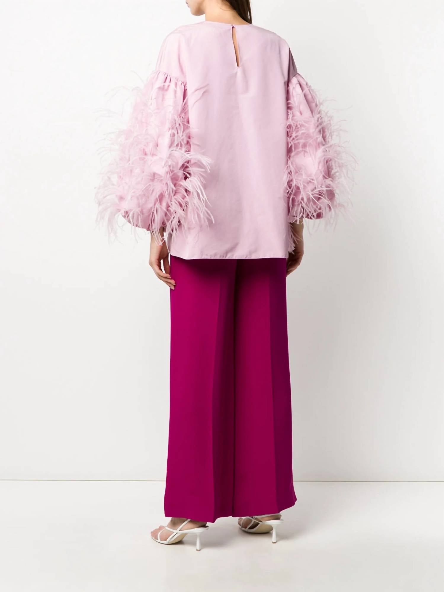 Valentino - Feather Sleeve Top