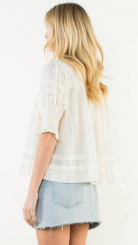 Thml - Short Sleeve Crinkle Detail Blouse