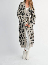 Mable - Jacquard Knit Cardigan With Belt
