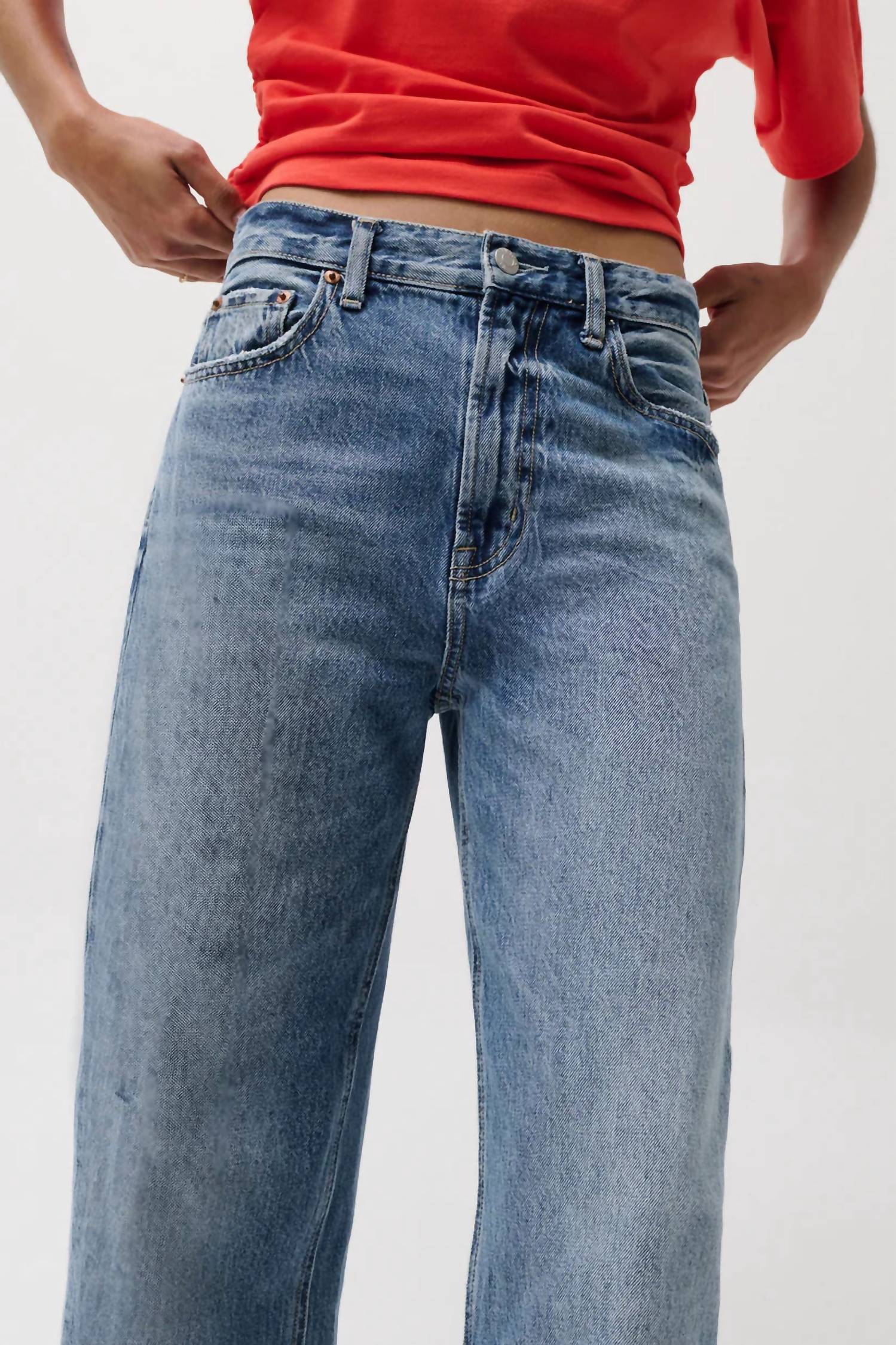 Pistola - Wes High Rise Barrel Jeans