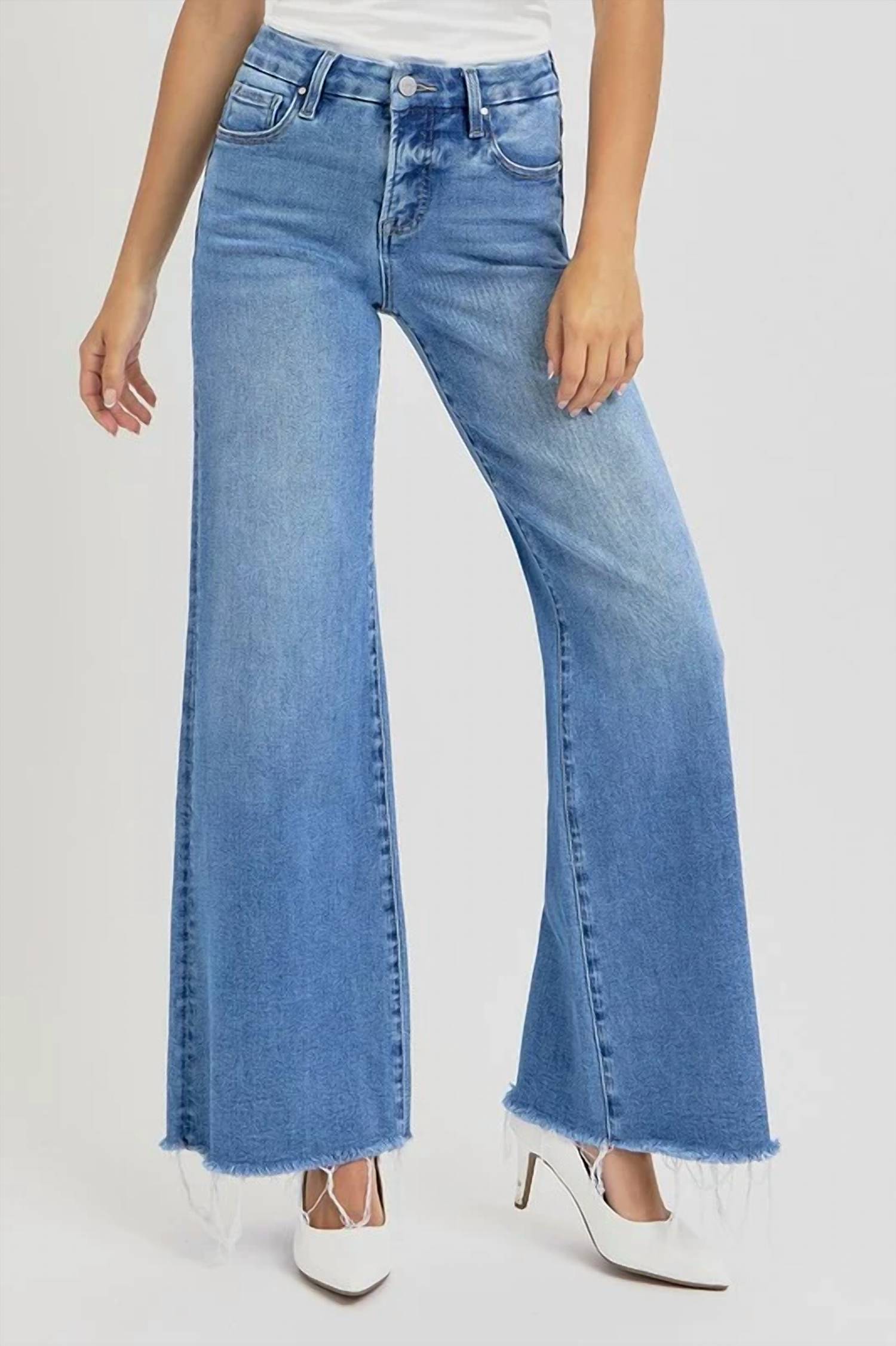 Risen - Amanda Mid Rise Wide Leg Jean