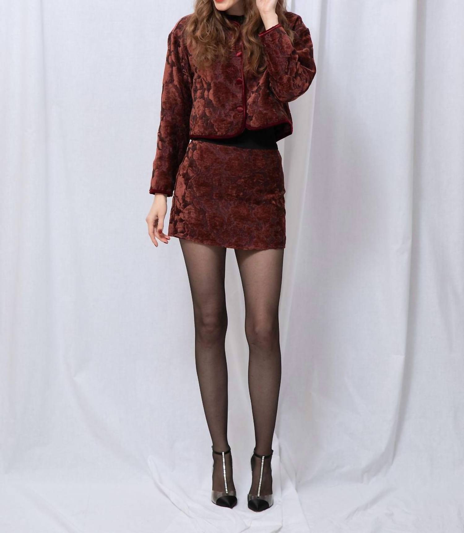 Needii - Josephine Jacquard Mini Skirt