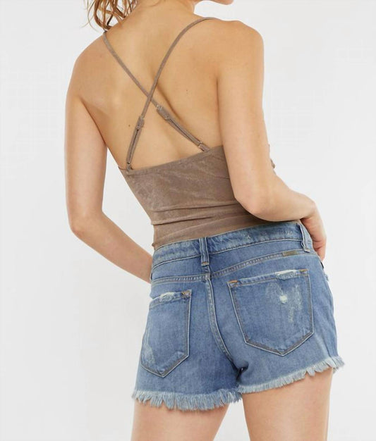 Kancan - Gizelle Mid Rise Boyfriend Shorts