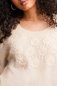 Tribal - Long Sleeves Crew Neck Sweater With Embroidery