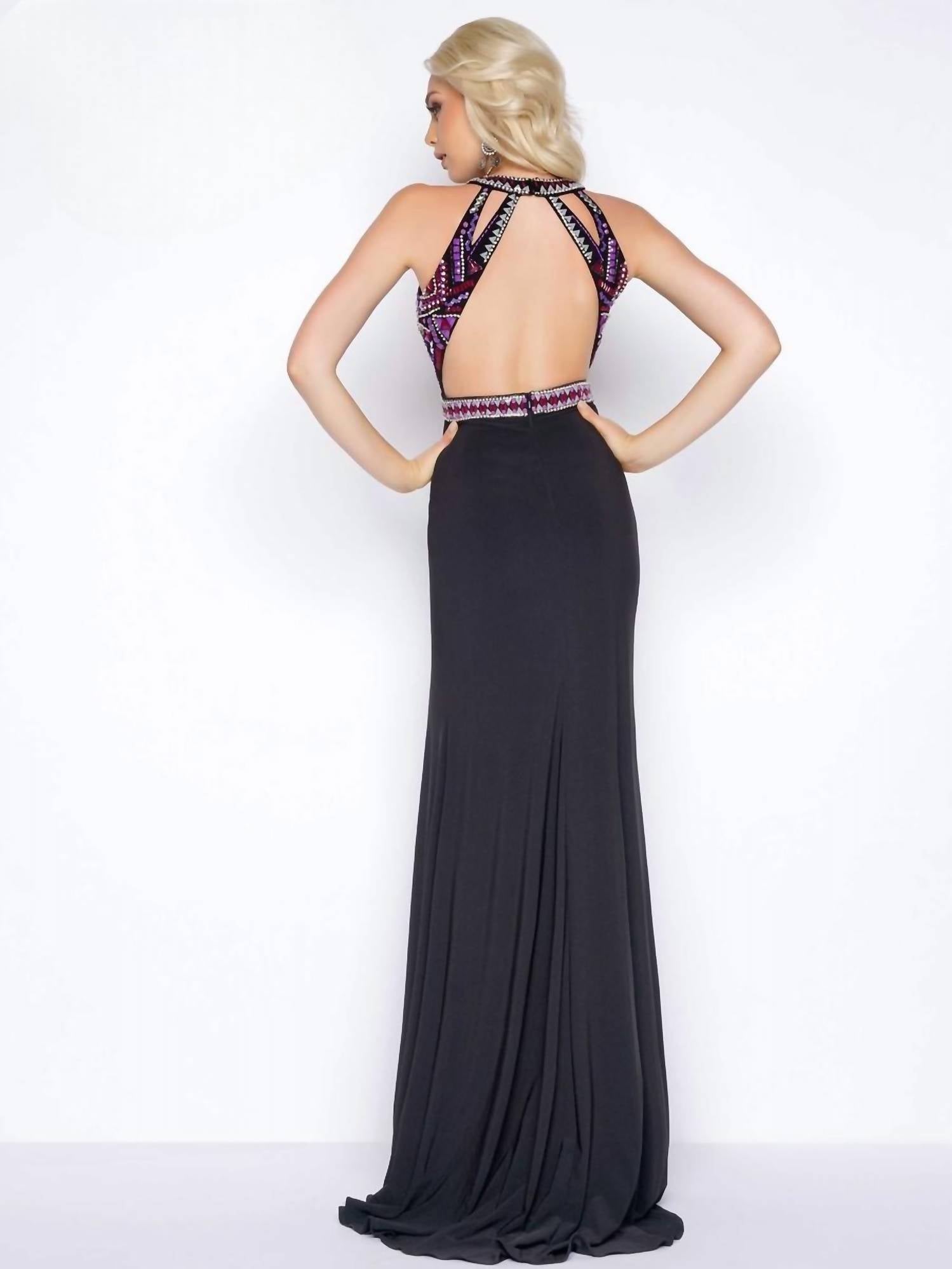 Mac Duggal - AZTEC BEADED PROM DRESS
