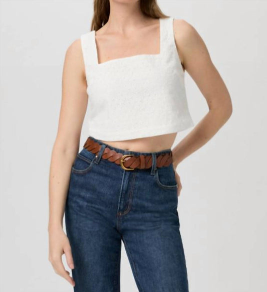 Paige - Women's Aelita Eyelet Cropped Tank Top