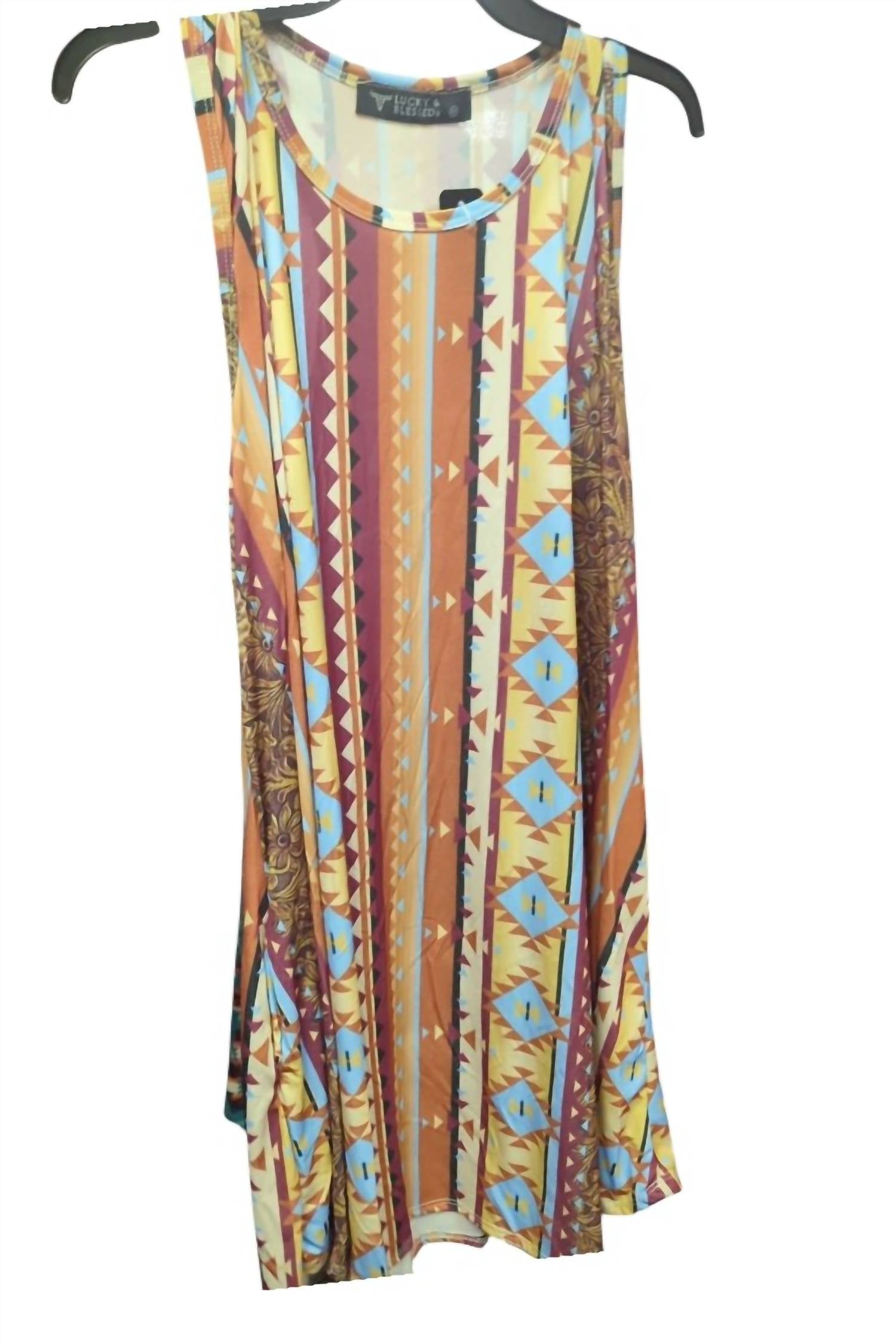 Lucky & Blessed - Women's Aztec Tank Dress
