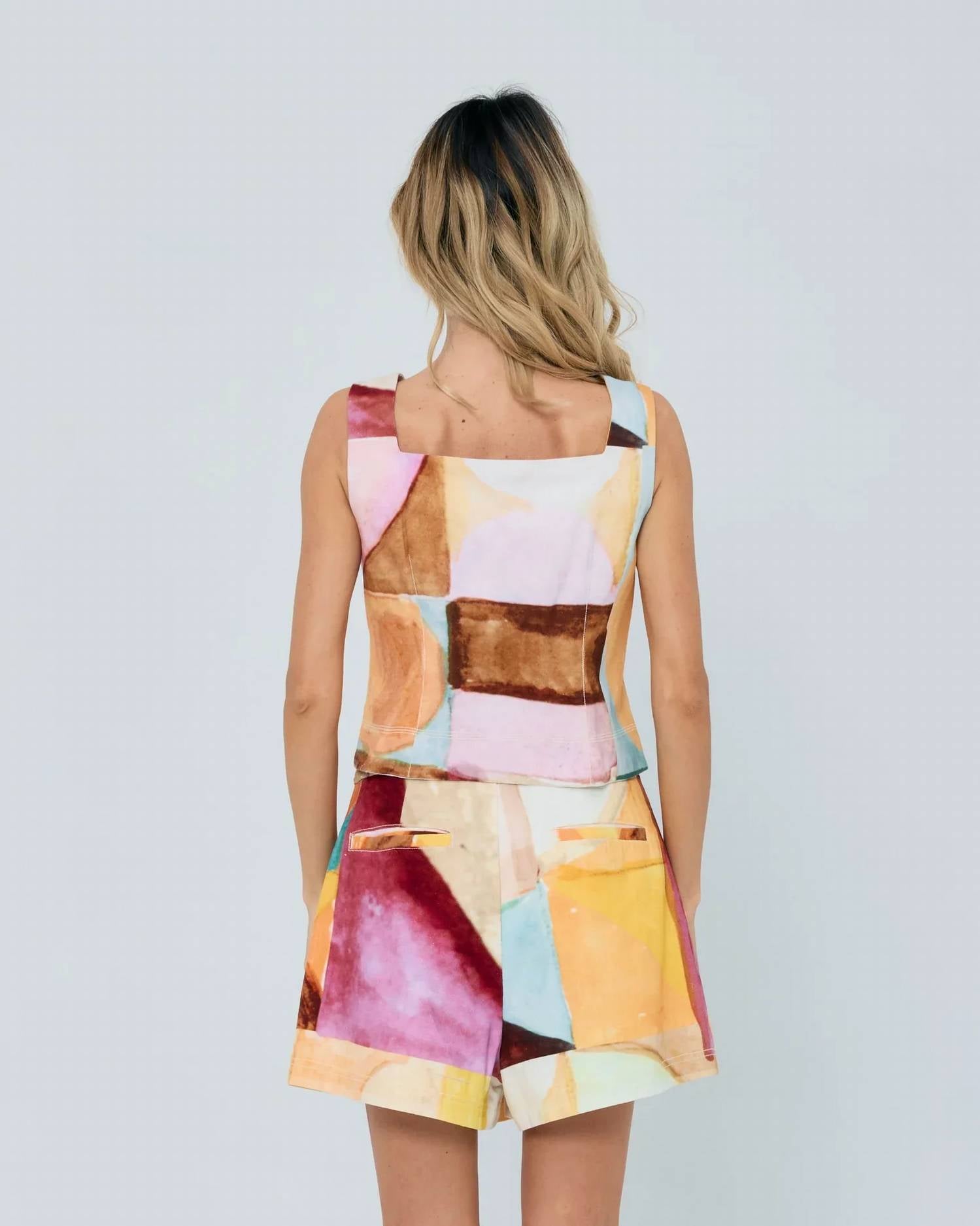 Ciebon - Abstract Scalloped Top