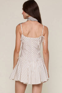 Sky To Moon - Stripe Fit & Flare Mini Dress