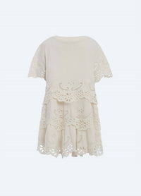 Sea - Lula Embroidered Kids Short Sleeve Dress
