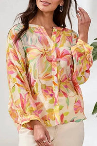 Tribal - Flowy Dolman Sleeve Blouse