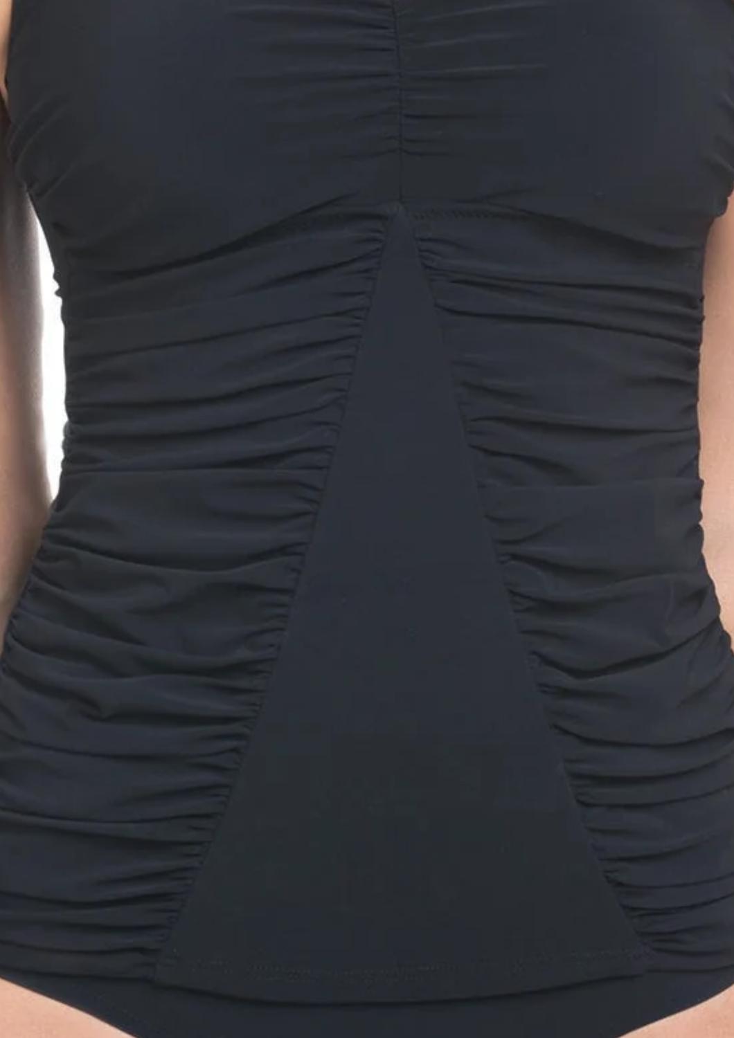 Profile By Gottex - Swan Lake Shirred Tankini Top