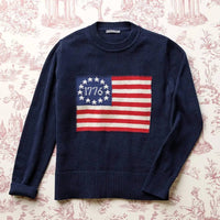 Alashan Cashmere - Women's 1776 Flag Intarsia Crew Sweater