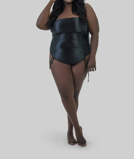 Good American - RUCHED WAISTED ONE-PIECE SWIMSUIT