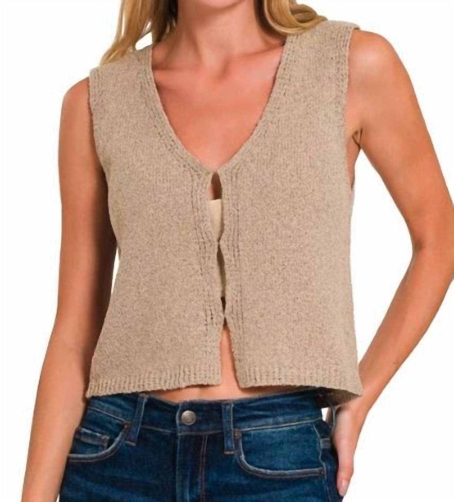 Zenana - Jade Knit Sweater Vest