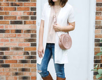 Perfect Peach - Open Front Cardigan