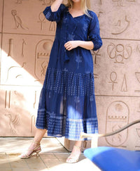 Dolma - 3/4 Quarter Sleeves Maxi Dress