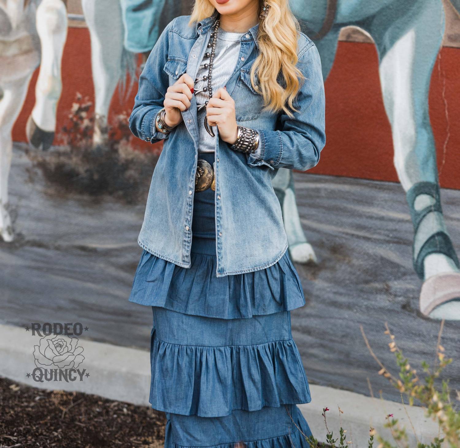 Rodeo Quincy - Patriotic Cowboy Button Up