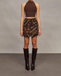 Amur - Kathy Sheer Silk Mini Skirt
